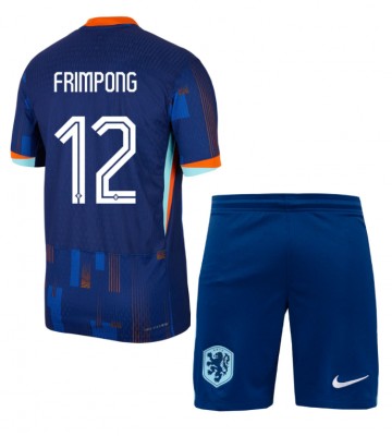 Holland Jeremie Frimpong #12 Udebanesæt Børn EM 2024 Kort ærmer (+ korte bukser)